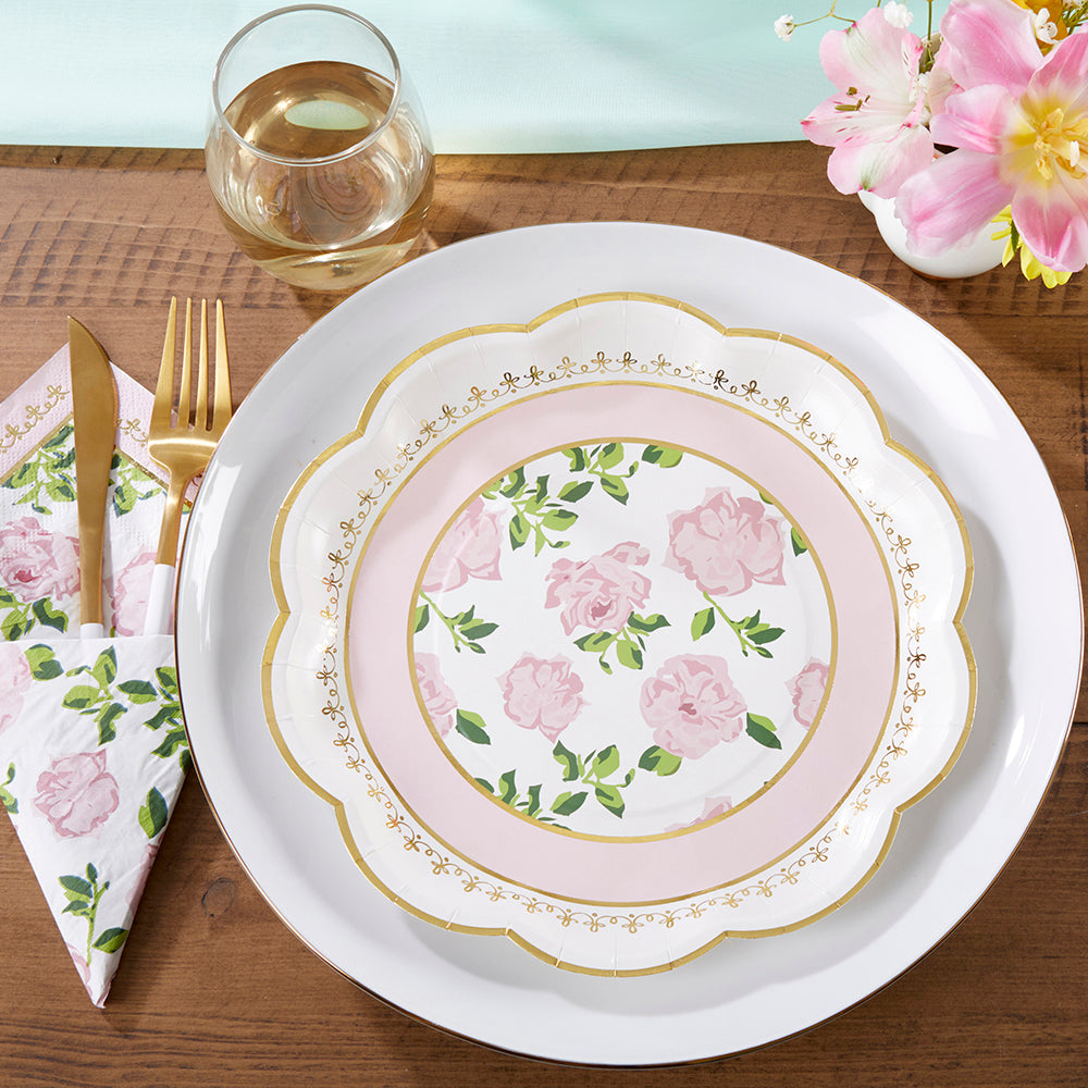 Floral 7 in. Paper Plates (Set of 16) | Kate Aspen