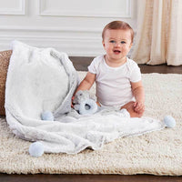 Thumbnail for Luxury Baby Blanket & Rattle Gift Set (Blue)